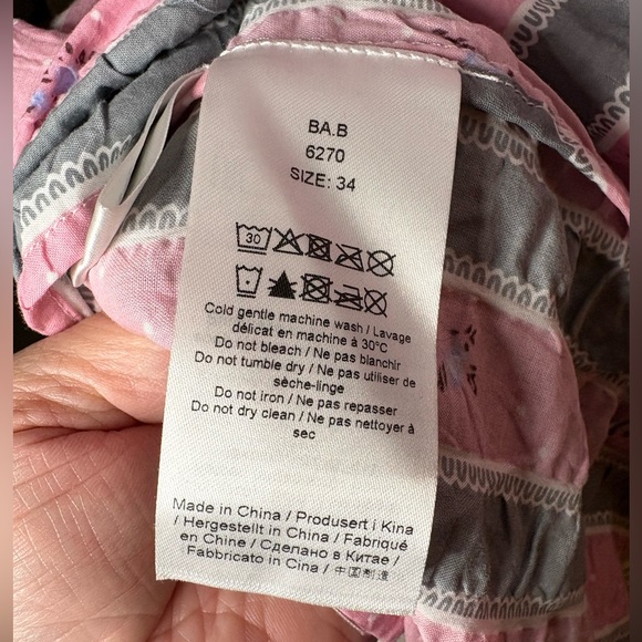 Ganni Pink and Gray Striped Long Sleeve Dress - Picture 5 of 9